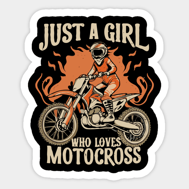 Just A Girl ho Loves Motocross. Female Motocross Sticker by Chrislkf